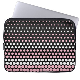 Cameo Pink und White Polka Dot Laptopschutzhülle