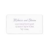 Cameo Regency Lila Wedding Reply Envelope Adressaufkleber (Vorne)