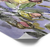 Cameo Roses Winter Garden Flowers Painting Poster (Ecke)