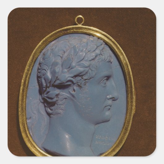 Cameo trägt das Profil von Tiberius Quadratischer Aufkleber (Vorderseite)