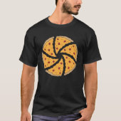Camera Aperture Pizza Slices Photography T-Shirt (Vorderseite)