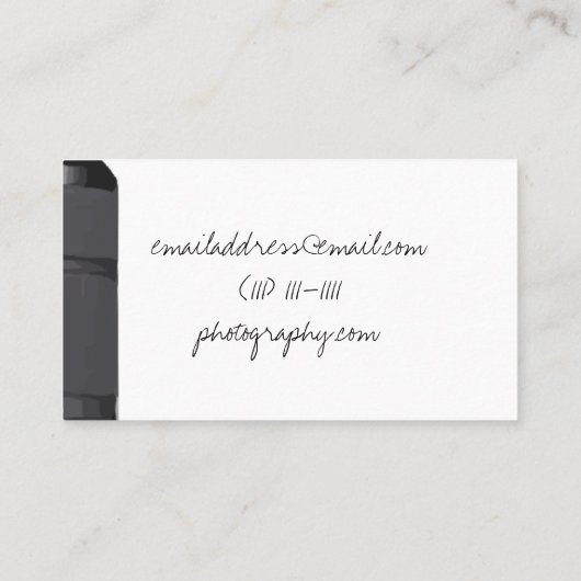 Camera-Business-Card Visitenkarte (Rückseite)
