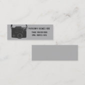 Camera Classic Black & Gray Retro Film Mini Visitenkarte (Vorne/Hinten)