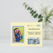 Camera Club Foto Shoot with Picture Postkarte (Stehend Vorderseite)