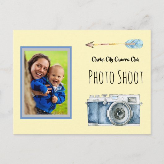 Camera Club Foto Shoot with Picture Postkarte (Vorderseite)