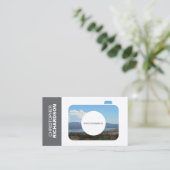 CAMERA FOTO LOGO for FOTOGRAPHERS Business Card Visitenkarte (Stehend Vorderseite)