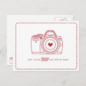 Camera Funny Valentine Postkarten (rot) (Vorne/Hinten)
