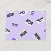 Camera Girl-Lila Visitenkarte (Rückseite)