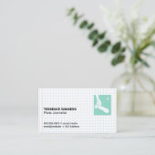 Camera | Gitterpapier | Journalismus Visitenkarte (Stehend Vorderseite)