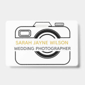 Camera Icon Wedding Fotograf Business Abzeichen Ausweis (Vorderseite)
