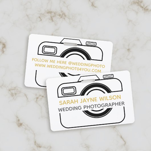 Camera Icon Wedding Fotograf Business Abzeichen Ausweis