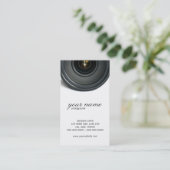 Camera Lens Fotografy Business Cards Visitenkarte (Stehend Vorderseite)