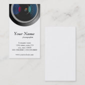 Camera Lens Fotografy Business Cards Visitenkarte (Vorne/Hinten)