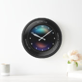 Camera Lens Fotogray Design Acrylic Wall Clock Große Wanduhr (Zuhause)