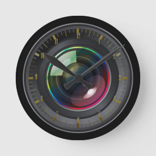 Camera Lens Wall Clock Runde Wanduhr