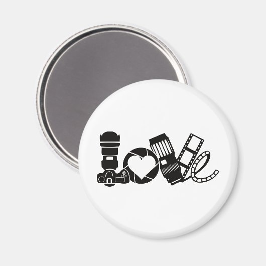 Camera-Liebe Magnet (Vorderseite/Rückseite)