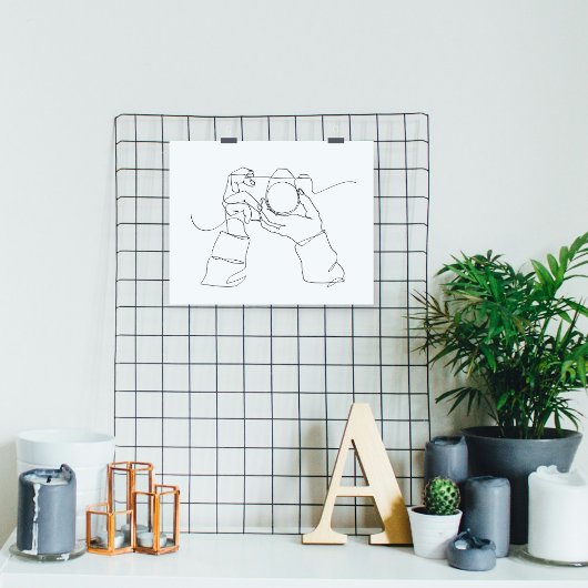 Camera Line Art | Eine Linie Art | Poster