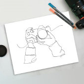 Camera Line Art | Eine Linie Art | Poster