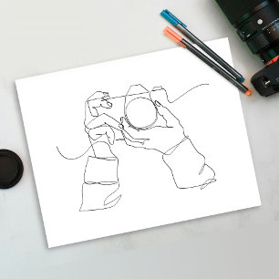 Camera Line Art Eine Linie Art Poster