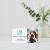 Camera-Logo | Frauenkamera Visitenkarte (Stehend Vorderseite)