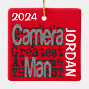 Camera Man Extraordinaire CUSTOM Keramikornament