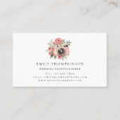 Camera Motif QR Code Hochzeitfotograf Visitenkarte (Vorderseite)