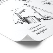 Camera Obscura 1881 Patentkunst - Weißbuch Poster (Ecke)