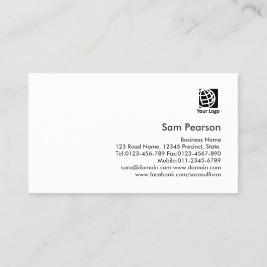 Camera Operator Bold Silver Camera Icon Elegant Visitenkarte (Rückseite)