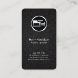 Camera Operator Camera Black Grunge Visitenkarte