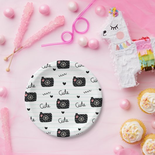 Camera pattern  pappteller (Party)