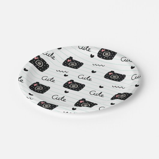 Camera pattern  pappteller (Schrägansicht)