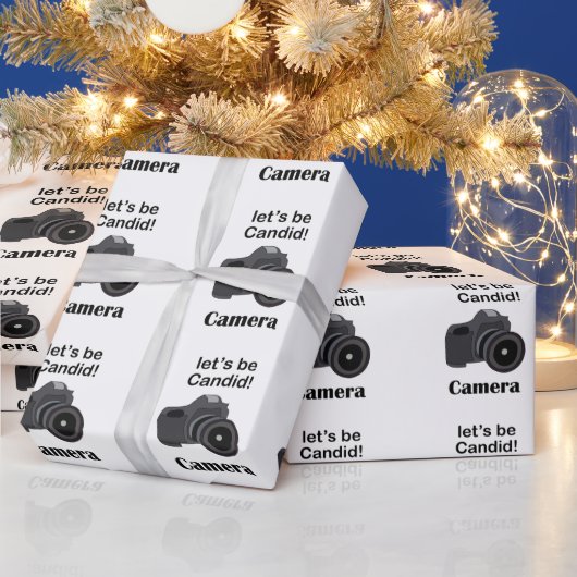 Camera Photography Candid Photographer Geschenkpapier (Feiertage)