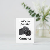 Camera Professional Candid Photographer Visitenkarte (Stehend Vorderseite)