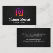 Camera | Sozialen Medien Visitenkarte (Vorne/Hinten)