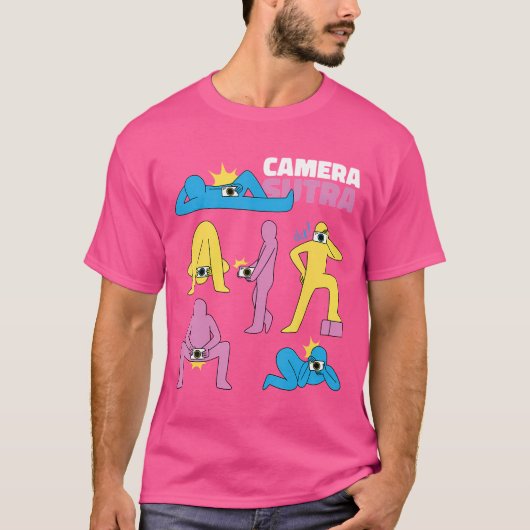 Camera Sutra Poses 2 Funny Photography T-Shirt (Vorderseite)