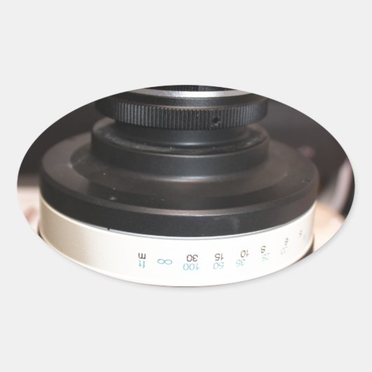 Camera Telescope Lens Ovaler Aufkleber (Vorderseite)