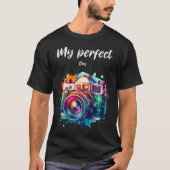 Camera Watercolour Photographer Gifts For Birthday T-Shirt (Vorderseite)