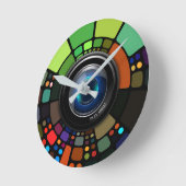 Camera Zoomleuchten Wandsperre Runde Wanduhr (Winkel)