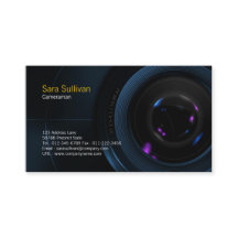 Cameraman Business Card Camera Lens
