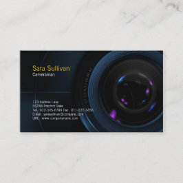 Cameraman Business Card Camera Lens Visitenkarte