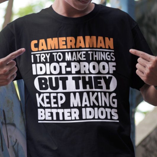 Cameraman Ich versuche Dinge zu Lustigen Sprüchen T-Shirt