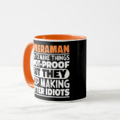 Cameraman Ich versuche Dinge zu Lustigen Sprüchen  Tasse (Vorderseite Links)