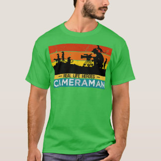 Cameraman Wildlife Videographer gibt Funny Retro T-Shirt