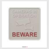 Cameras in Operation – Security Warning Sign with  Aufkleber (Blatt)