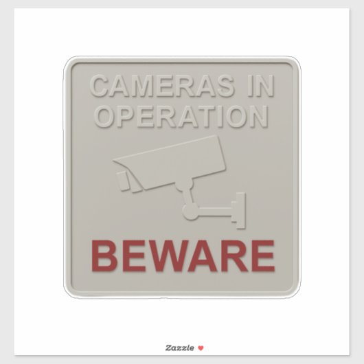 Cameras in Operation – Security Warning Sign with Aufkleber (Blatt)