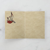 Cameron Abzeichen & Tartan Personalisierte Karte (Innenseite)