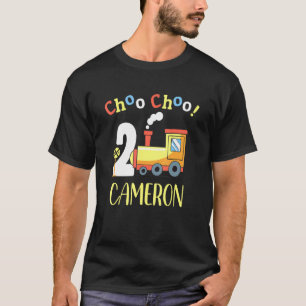 Cameron Choo Choo Zwei Zug 2. Geburtstag Turning 2 T-Shirt