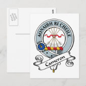 Cameron Clan Abzeichen Postkarte (Vorne/Hinten)