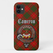 Cameron Clan Abzeichen & Tartan Phone Case (Rückseite)