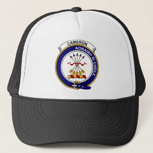 Cameron-Clan-Abzeichen Truckerkappe (Vorderseite)